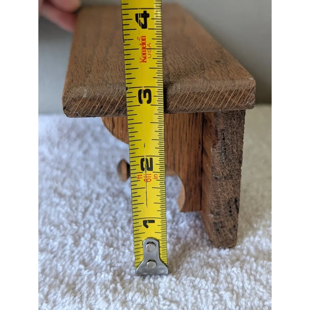 Cottage Core Wooden Heart Hanging Wall Shelf with Pegs Grandmacore 7.5